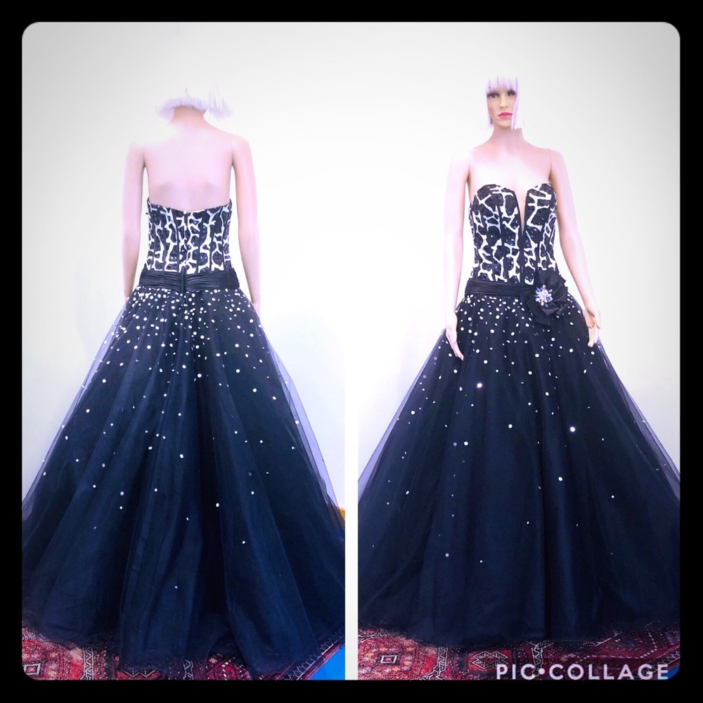 Tony Bowls-Paris Strapless Pageant Ball GOWN~6
